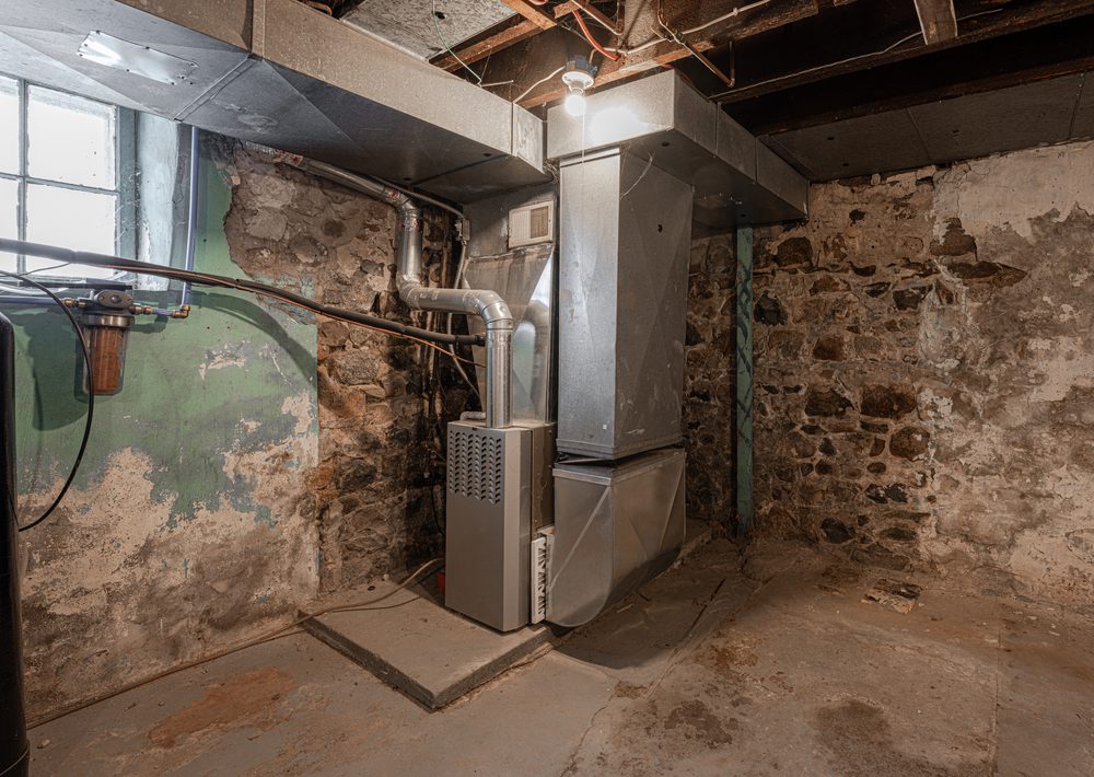 gas furnace in home
